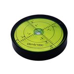 Aluminium High Precision Horizontal Leveler Bubble Level Tool Circle Round 2.4 Inch 60mm (Black,Green)