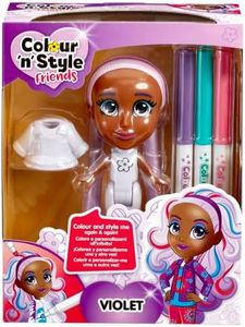 Colour N Style Friends ¡Colorea y personaliza tu muñeca una y otra vez! Arts and crafts, set de manualidades con rotuladores lavables . Juegos para pintar. Marcadores fashion style.