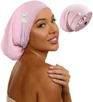 SECZIPE 100% Mulberry Silk Bonnet for Sleeping Curly Hair and Braids, Hair Wrap with Adjustable Strap for Women and Men,Real Silk, Not Satin (Pink)