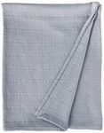 Eddie Bauer Herringbone Chrome Cotton Blanket Full/Queen, 214701