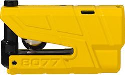 ABUS Brake disc lock Granit Detecto XPlus 8077 II SRA - Motorcycle lock with alarm - ABUS security level 18 - Yellow