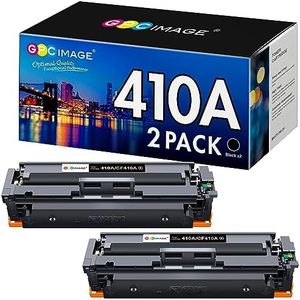 GPC Image Compatible Toner Cartridge Replacement for HP 410A 410 A CF410A Compatible with Laserjet Pro MFP M477fdw M477fdn M477fnw M452dn M452nw M452dw Printer (2 Black)