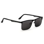 ROYAL SON Retro Rectangular Polarized Sunglasses For Men Metal Frame