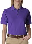 Clementine Women's Whisper Pique Polo Tee, Purple, XL