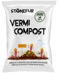 STONEFUR Vermicompost for plant 25kg | Organic Manure for Plants | Fertilizer for Home Gardening | Soil Mix for Pot Plants | Compost Garden Soil | Enriched Potting Soil | Natural Booster for Flowering