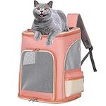 Cat Backpack Carrier，Pet Carrier Backpack for Small Cats and Dogs, Puppies, Ventilated Design, Designed for Travel, Hiking, Walking & Outdoor Use（Pink）