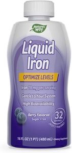 WELLESSE Liquid Mineral Supplement, Iron, Natural Berry, 16 Ounce