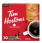 Tim Hortons Colombian Coffee, Single Serve Keurig K Cup Pods, Medium Roast, 30 Count