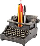 Invero Multi-Function Vintage Retro Typewriter Pen Pencil and Stationery Holder - Desk Organiser - Ideal for Offices, Households, Gifts and more