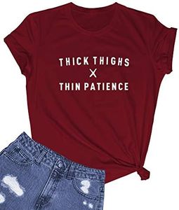 YITAN Women Graphic Cute Tshirts Printed Clothes Wine Red XX-Large