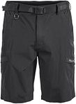 ROXJOURNEY Men's Hiking Shorts Quick Dry Lightweight Outdoor Sports Hiking Shorts Stretch Quick Dry Shorts with Pockets (Large, Black)