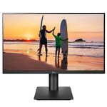 LG 24 inch (60.4 cm) IPS FHD (1920 x 1080 Pixels), Height Adjust, Display Port, HDMI, AMD FreeSync, 75 Hz Refresh, Black Color - 24MP450