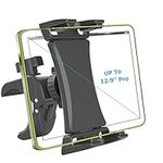 YFYFHR Exercise Bike Tablet Holder, 360° Adjustable Treadmill Exercise Gym Tablet Mount - Indoor Spin Bike Handlebar Bracket Tablet Microphone Stand Holder for iPad/Pr/o Mini/Air 4.7-12.9" Device