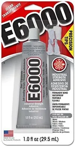 Glue W/Tips E6000 1oz,Clear,2 Pack