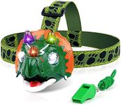 Dinosaur Headlamp with Whistle for 