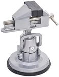 kimllier 3.15 Inch Jaw Width Pivots Vise Portable Vacuum Base Vise 360 Degree Multi-Angle Rotate Fit for Various Smooth Work Surfaces