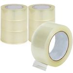 AIPL BOPP Packaging Clear Tape - 48MM x 50 Meter| Pack of 6 | for Packaging, Decorating and DIY works