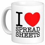 I Love Spread Sheets - Funny Gift Mug