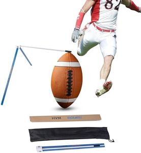 HVM Kickoff! Football Holder, Premium Football Kicking Tee for Field Goal Place Holder, Extra Point Kicking Tee, Football Tee for Any Size Football, Blue and White