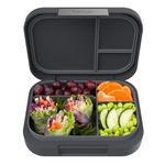 Bentgo® Modern - Versatile 4-Compartment Bento-Style Lunch Box for Adults and Teens, Leak-Resistant, Ideal for On-The-Go Balanced Eating - BPA-Free, Matte Finish and Ergonomic Design (Dark Gray)