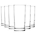 Argon Tableware Classic Highball Glasses - Modern Gift Tall Drinking Glass Cocktail Juice Tumbler - 285ml - Pack of 6