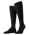 FALKE Mens Energizing Cotton M Kh Thin With Compression 1 Pair Knee-High Socks, Black (Black 3000), 7-8 UK