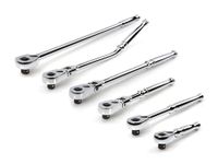 TEKTON 3/8 Inch Drive Quick-Release Ratchet Set, 6-Piece | SRH99114