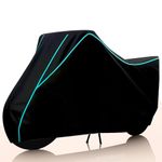 100% Water Resistance Classic 350 Bike Cover | Taffeta Body Cover for Rain & Sun | UV Protection, Dustproof, Scratch Resistant, Windproof, Heat Resistant, Vehicle Specific Fit-Aqua Piping