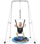G TALECO Gear Baby Jumper with Stand,Baby Bouncer,Easy Set-Up,Baby Exerciser for Active Babies,Suitable for Indoor and Outdoor, Black (Water Mat Include)