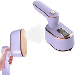 Upgrade Portable Mini Ironing Machine, 180°Rotatable Handheld Steam Iron, Foldable Travel Garment Steamer For Fabric Clothes,Good for Home and Travel (Purple)