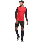 Nivia Men Destroyer Football Jersey Set Full Sleeves (Red/Black,XL)