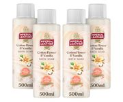 Imperial Leather Comforting Cotton Flower & Vanilla Bath Soak, Rich Indulgent Lather & Long Lasting Luxury Fragrance, Vegan & Cruelty Free 4 x 500ml