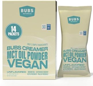BUBS Naturals MCT Oil Powder Packets - Medium Chain Triglycerides - Keto Vegan & Paleo Friendly - Healthy Coconut Fats + Low Carb - Dairy-Free Energy Source - includes 14 Travel Packets