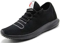 CAMVAVSR Men's Athletic Shoes Fashion Lightweight Breathable Mesh Soft Sole Easy Wear Running Sneakers for Men Black Size 10