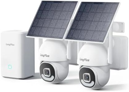 3K Solar Security Cameras Wireless Outdoor, 2 Cam-Kit, No Subscription