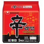 Nongshim Shin Ramyun Korean Style Spicy Noodle Soup Instant Noodles, 21.16 Oz 600 G