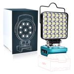 Upgraded Work Light for Makita 18V Battery,72W 6800LM Portable Cordless Floodlight with USB&Type C Fast Charging Port for Makita Tools,LED Spotlight for Camping,Fishing,Workshop(No Battery)