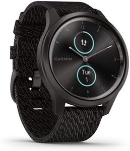 Garmin vívomove Style, Stylish Hybrid Smartwatch with Health and Fitness functions, Real Watch Hands, Hidden Colour Touchscreen Display and up to 5 days battery life, Graphite and Black