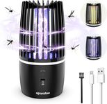 Mosquito Lamp, Electric Mosquito Killer Lamp, 4000mAh USB Rechargeable Bug Zapper indoor, Portable Fly Zappers with Night Light, 360° Attract Zap Flying Insect Killer for Camping Indoor Outdoor