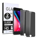 KINGBACK (2 Pack) Privacy Screen Protector for iPhone 8 Plus / 7 Plus [Anti-Spy] [Anti-Scratch] [3D Touch Compatible] Tempered Glass for iPhone 7 Plus 8 Plus (5.5 INCH, Black)