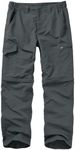 Mens Hiking Pants Convertible boy Scout Quick Dry Lightweight Zip Off Outdoor Fishing Travel Safari Pants,6226,Dark Grey,44