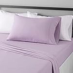 AmazonBasics Light-Weight Microfiber Sheet Set - Twin, Frosted Lavender