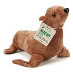 Zappi Co 100% Recycled Plush California Sea Lion Toy (22cm Length) Stuffed Soft Cuddly Eco Friendly for Newborn Child