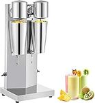 VEVOR Stainless Steel Electric Milkshake Maker 180W Milkshake Maker Kit Milkshake Machine, Double Head Classic Milkshake Maker with 800ml Cup, Silver Milkshake Maker Machine, 2 Speed Adjustable