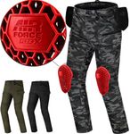 SHIMA Giro 3.0 Motorcycle Trousers for Men AirForce Knee Protectors Motorbike Mens Armoured Cargo Lightweight Protective Pants Stretch Reinforced Armored Bike Elastic Ventilated (Mens, Camo, 34/32)