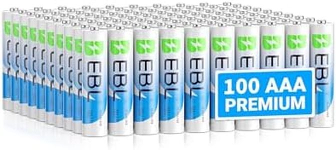 EBL AAA Batteries 100 Count, Alkaline Triple AAA Batteries 1.5V AAA Batteries Ultra Long Lasting Alkaline Battery, 10-Year Shelf Life