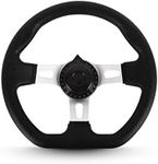 Off-Road Kart Steering Wheel, 270mm Go Kart Steering Wheel Strong Iron Steering Wheel Fit for Compatible with Riding Go Kart Cart Racing Bike Replacement Wheel