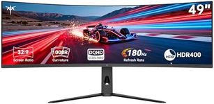 KTC 49 Inch Cuvred Gaming Monitor, DQHD 5120x1440 Ultrawide Monitor, 180Hz, 32:9, HDR 400, 128% sRGB, 3000:1 Contrast, 90W Type-C/HDMI/DP, Tilt/Swivel/Height Adjustable, Adaptive Sync, H49S66