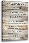 7 Rules of Life Inspirational Wall 