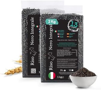 13DILARIA Riso Nero 2 kg - Riso Venere Integrale di Alta Qualità - Aroma di Pane Appena Sfornato, Ricco di Fibre e Antiossidanti - Senza Glutine, Ideale per Risotti e Insalate